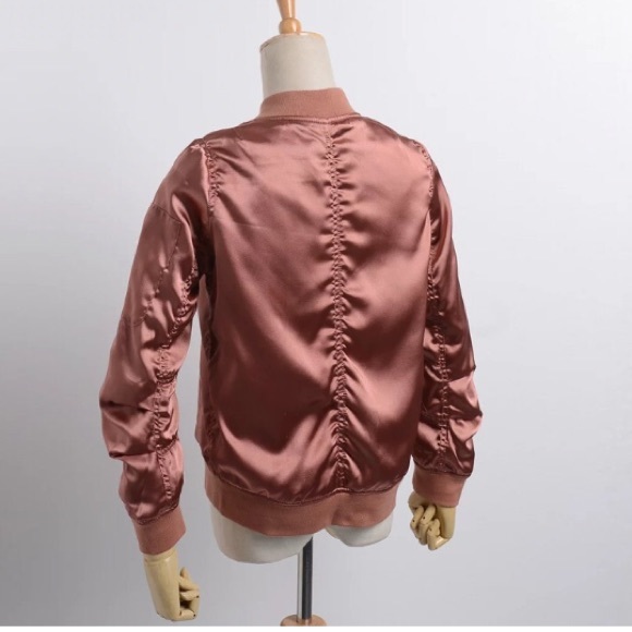 "Bronzed Beauty" satin bomber - Picture 4 of 4