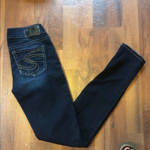 Silver skinny jeans