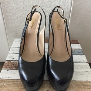 Saint Laurent black Leather platform