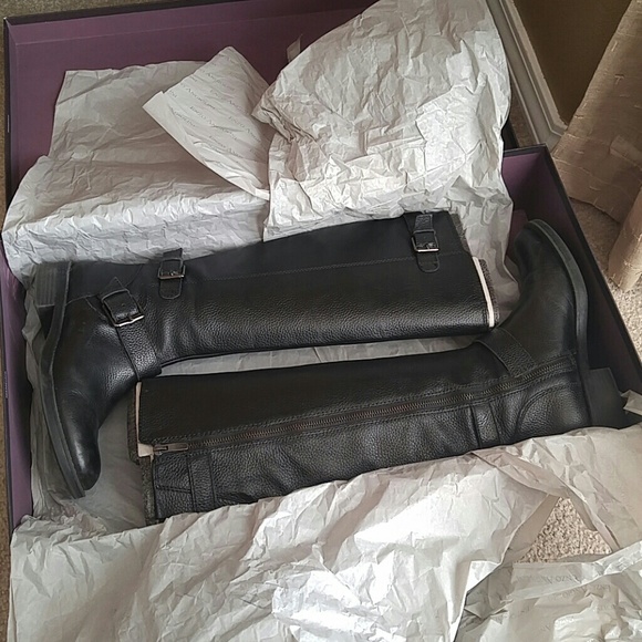 Enzo Angiolini black Sayin leather Riding boot