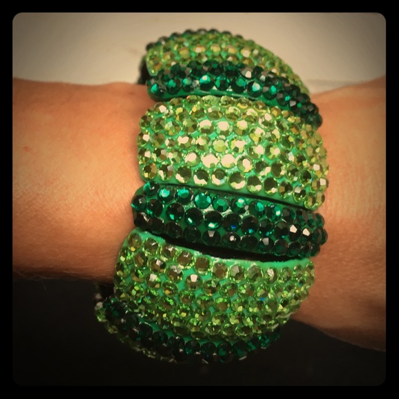 Crystal Wooden Stretch Bracelet