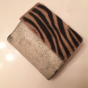 Handmade animal print real leather wallet