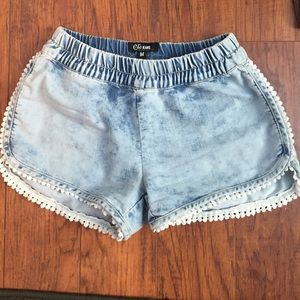 High waisted jean shorts