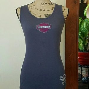Harley Davidson skull tank top