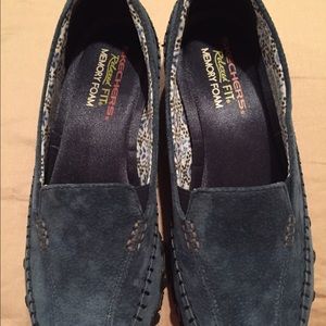 Skechers Navy Suede Loafers