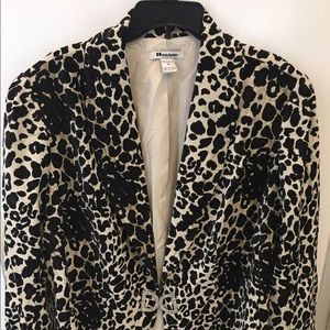 Nygard Leopard velvet rhinestone blazer jacket 24