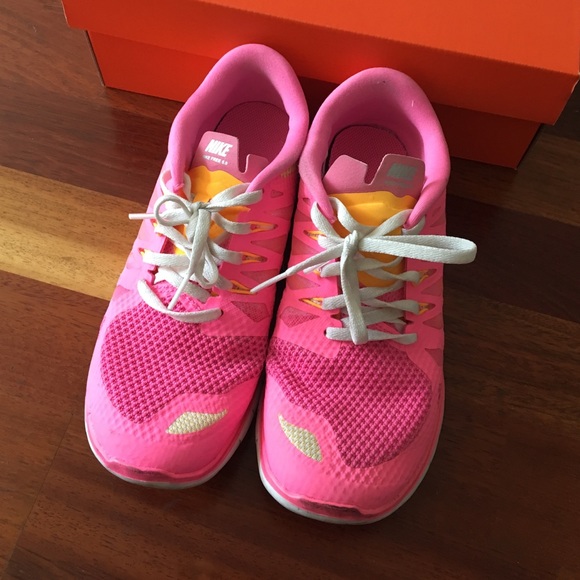 Nike free 5.0 pink and orange