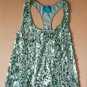 * Host Pick * Color Of Love Mint Sequin Tank