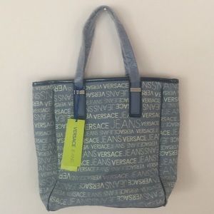 Authentic Versace jeans denim blue purse