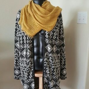 Geometric long cardigan