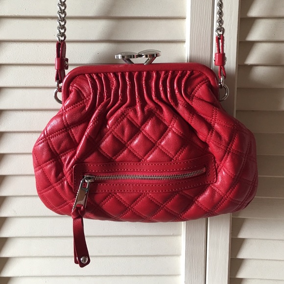 Marc Jacobs Handbags - Marc Jacobs red leather quilted crossbody bag