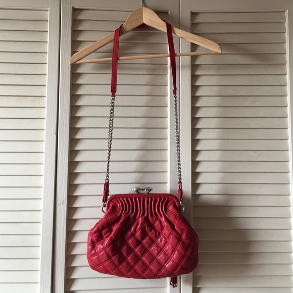Marc Jacobs red leather quilted crossbody bag - Picture 2 of 4