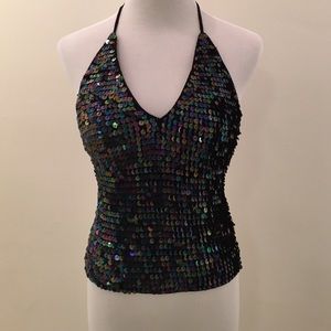 DKNY Jeans Sequin Halter