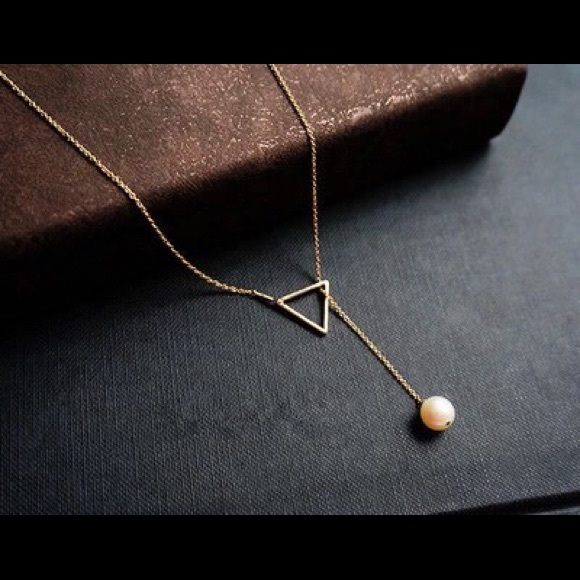 Pearl geometry necklace - Picture 2 of 4