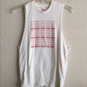Top Knot Goods grocery bag muscle tee