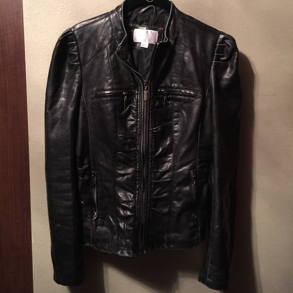 Black faux leather jacket. - Picture 1 of 1
