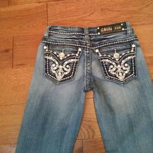 L.A.Idol rhinestone embellished jeans