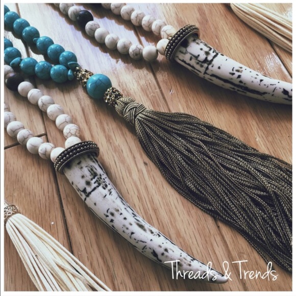Threads & Trends Jewelry - Wanderlust Beaded Tusk Necklace
