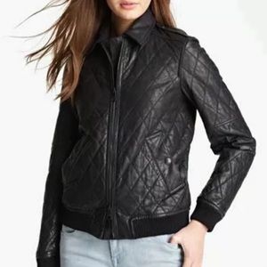 Burberry Brit 'Eastburn' Leather Quilted Jacket