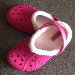 53% off CROCS Shoes - Fur lined Crocs beautiful hot pink color. from ...