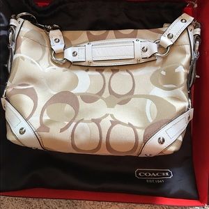 Coach tan & cream handbag