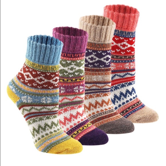 Vintage Fall socks 4-pack