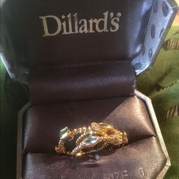 Dillard's. Rings. Set 3💛💚💙 - Picture 2 of 3