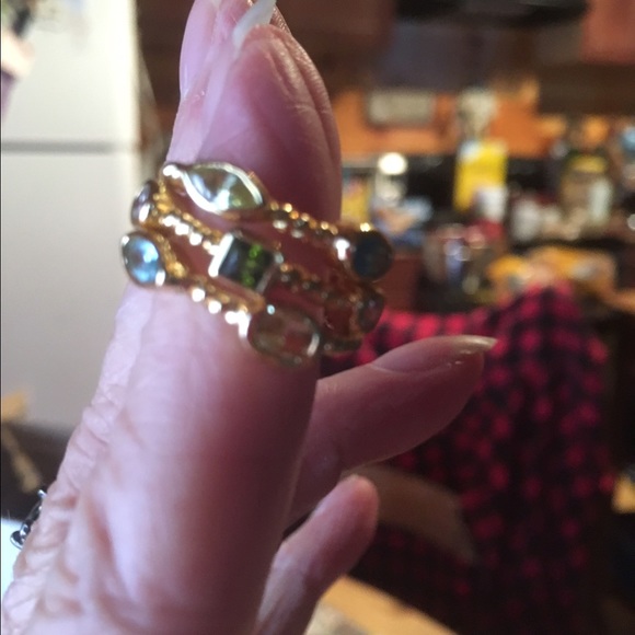 Dillard's. Rings. Set 3💛💚💙 - Picture 3 of 3