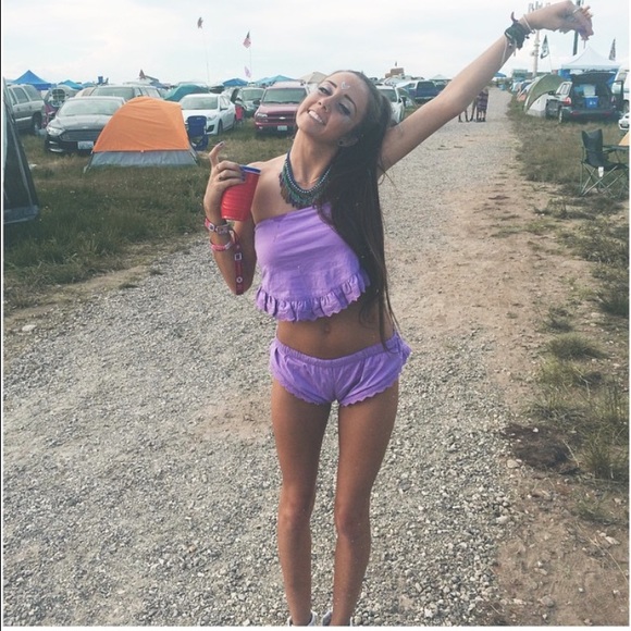 Purple festival outfit