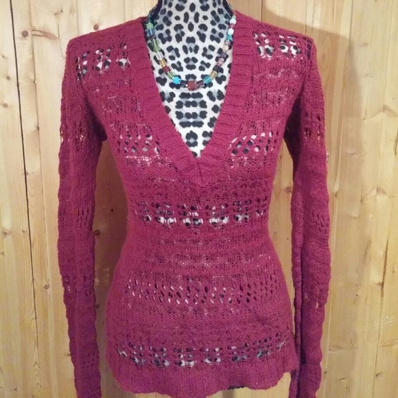 Open Weave Knit Sweater