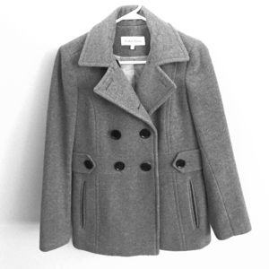 Calvin Klein Grey Wool Peacoat