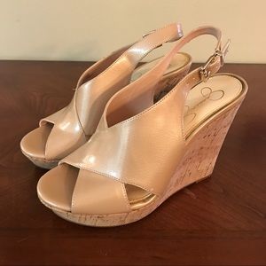 NWOT Jessica Simpson Colavita Nude Wedge