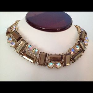 Betsey Johnson Crystal Rhinestone Choker Necklace