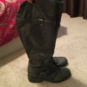 Grey Tall Boots