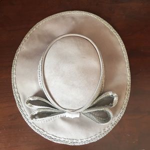 Vintage Pastel Hat with Silver Bow