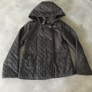 ♠️ Black Gap quilted Peacoat ♣️