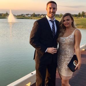 SOLD Adrianna Papell Gold Dress