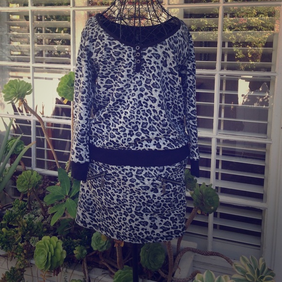 Buffalo Knit Leopard Tunic