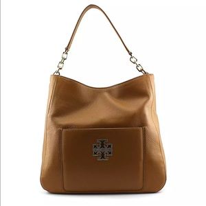 Tory Burch 'Britten' Brown (Bark) Leather Hobo Bag