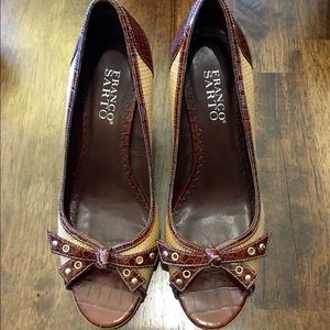 Franco Sarto peep toe pumps