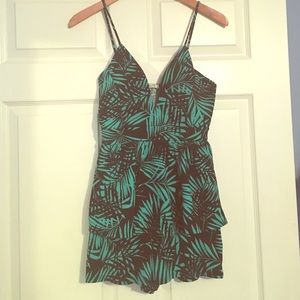 Super Cute Palm Print Romper