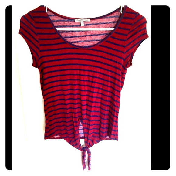 Charlotte Russe Tie Front Crop Top