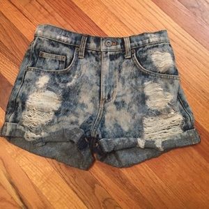 Carmar high waisted jean shorts