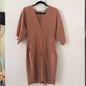 Dusty rose kimono style cocktail dress