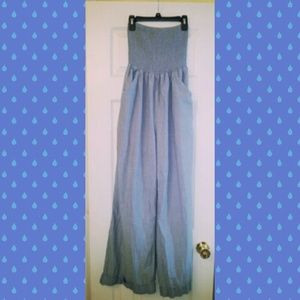 Juniors blue gray jumpsuit size M Dots