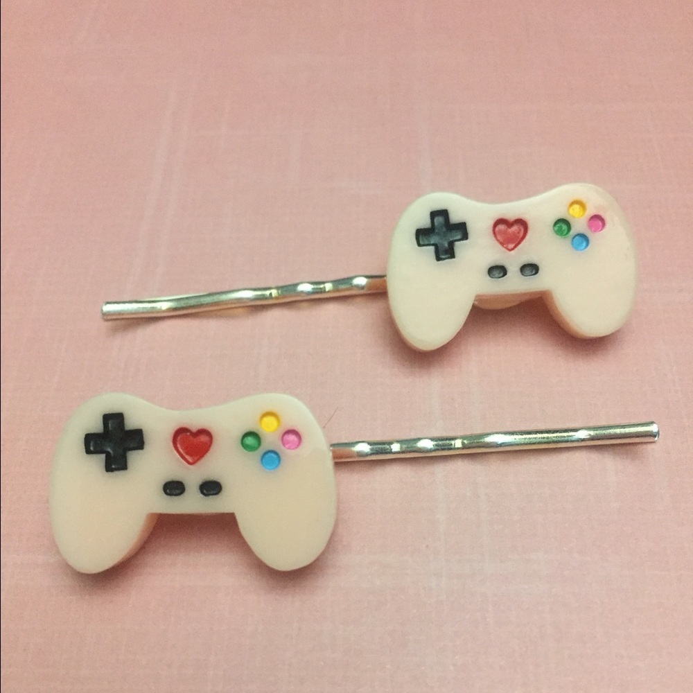 Video Game Gamer Girl Bobby Pin Hair Clips