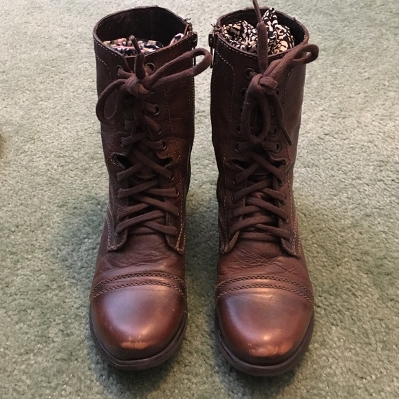 Brown Combat Boots: Steve Madden