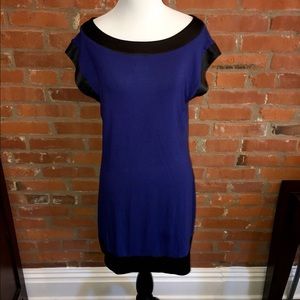 Navy Blue/Black satin rim dress