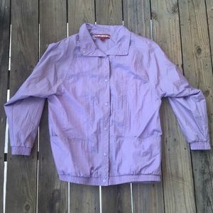 Vintage Lavender/Lilac Button-Up Windbreaker