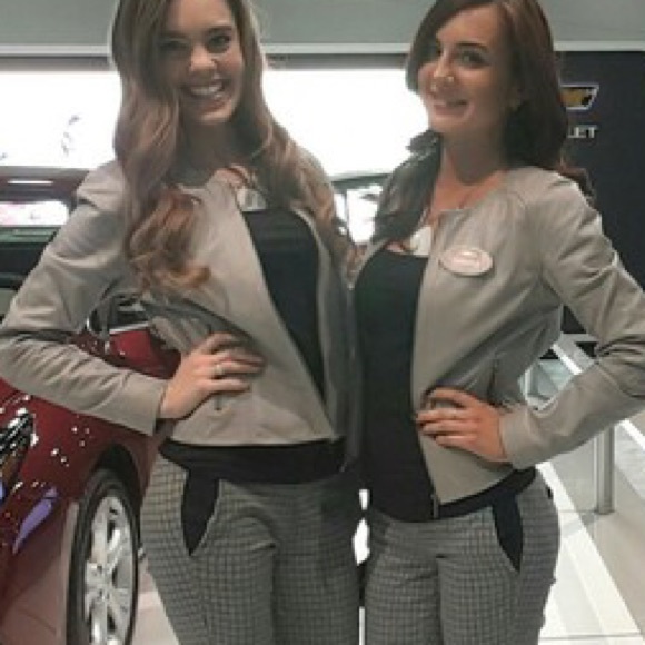 Grey leather jacket
